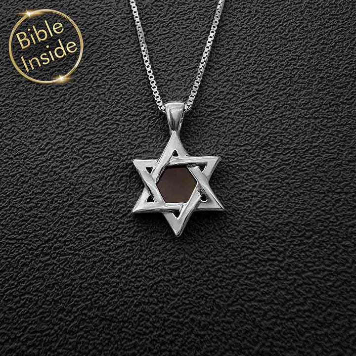 מתנה ערכית לבת מצווה - מגן דוד קטן עם ננו תנך - ננו בייבל