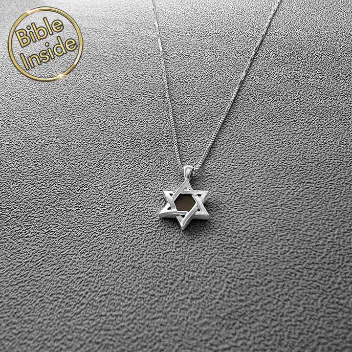 תכשיטים לבת מצווה זהב - מגן דוד קטן עם ננו תנך - ננו תכשיטים
