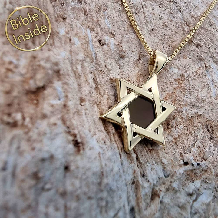 תכשיטים לבת מצווה - מגן דוד קטן עם ננו תנך - ננו תכשיטים