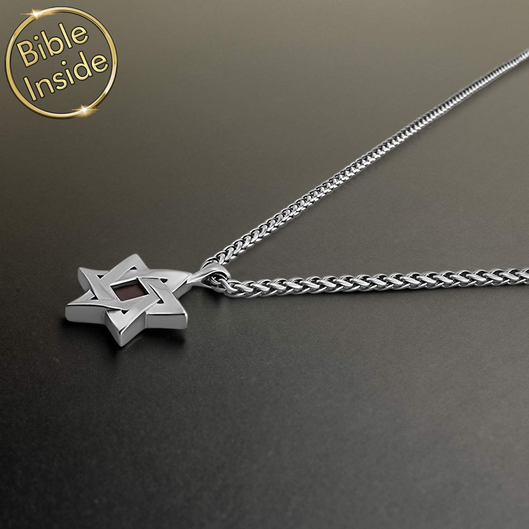 מגן דוד מעוצב עם כל 24 סיפרי התנ"ך | ננו תכשיטים