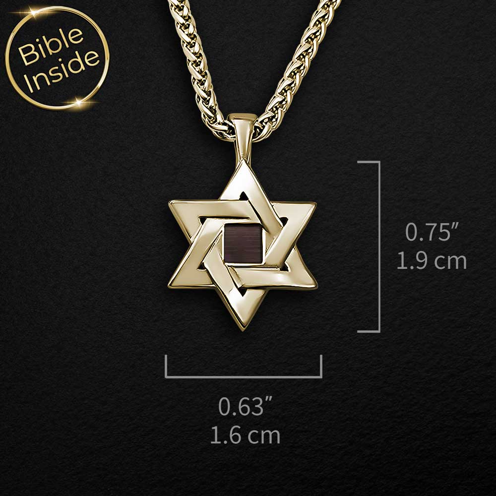 שרשרת גברים עם כל 24 סיפרי התנ"ך | ננו תכשיטים