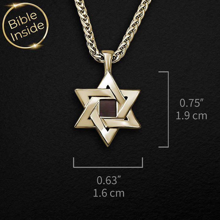 שרשרת גברים עם כל 24 סיפרי התנ"ך | ננו תכשיטים