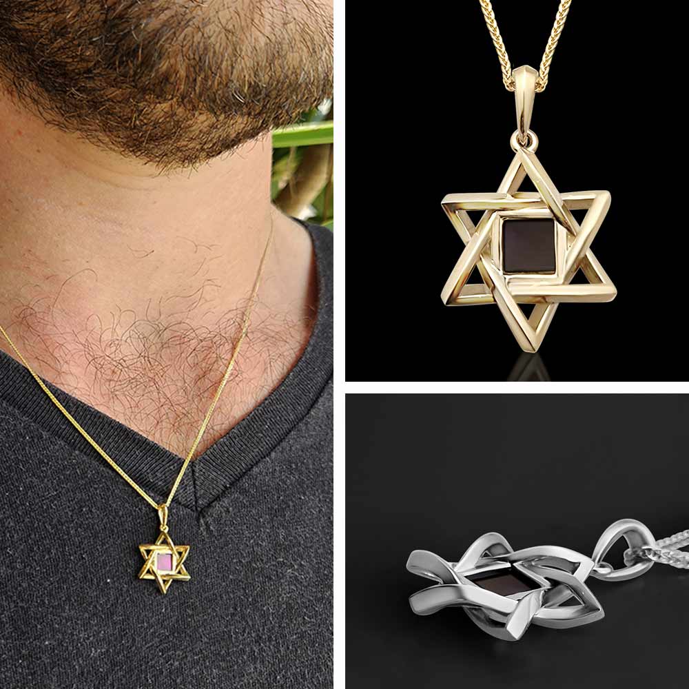 מגן דוד תלת מימד עם כל התנך - ננו תכשיטים