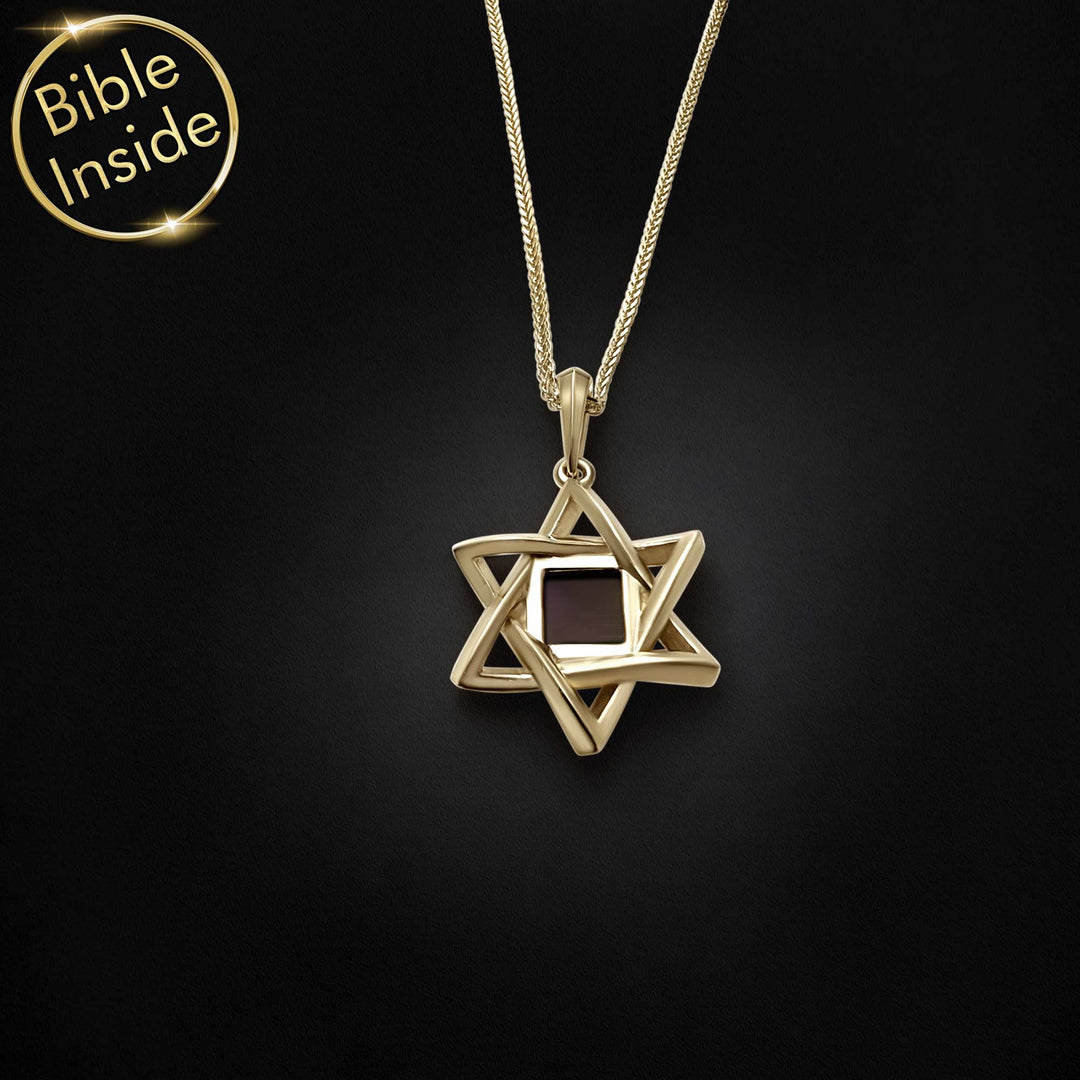 תליונים מגן דוד תלת מימד עם כל התנך - ננו תכשיטים