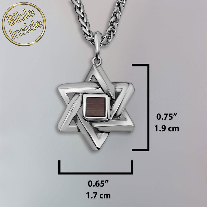 תליוני מגן דוד מיוחדים תלת מימד בסגנון אֶשֶר עם כל התנ"ך | ננו תכשיטים