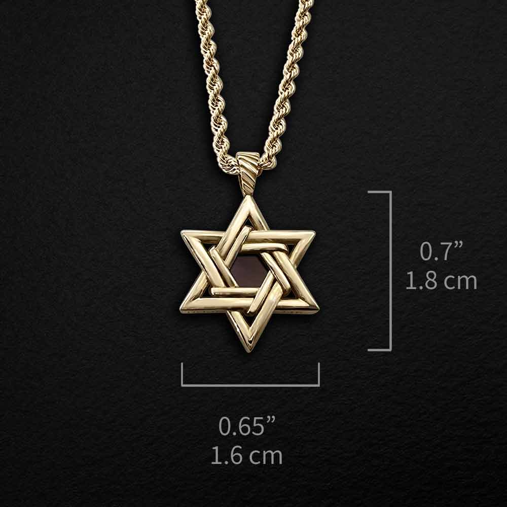 מתנת בר מצווה אלגנטית - תליון מגן דוד יהודי לגברים