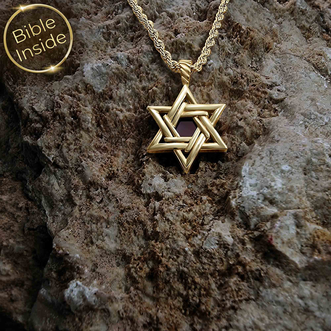 הזמנת תכשיטים עם ננו תנ"ך – מגן דוד מעוצב לגברים.