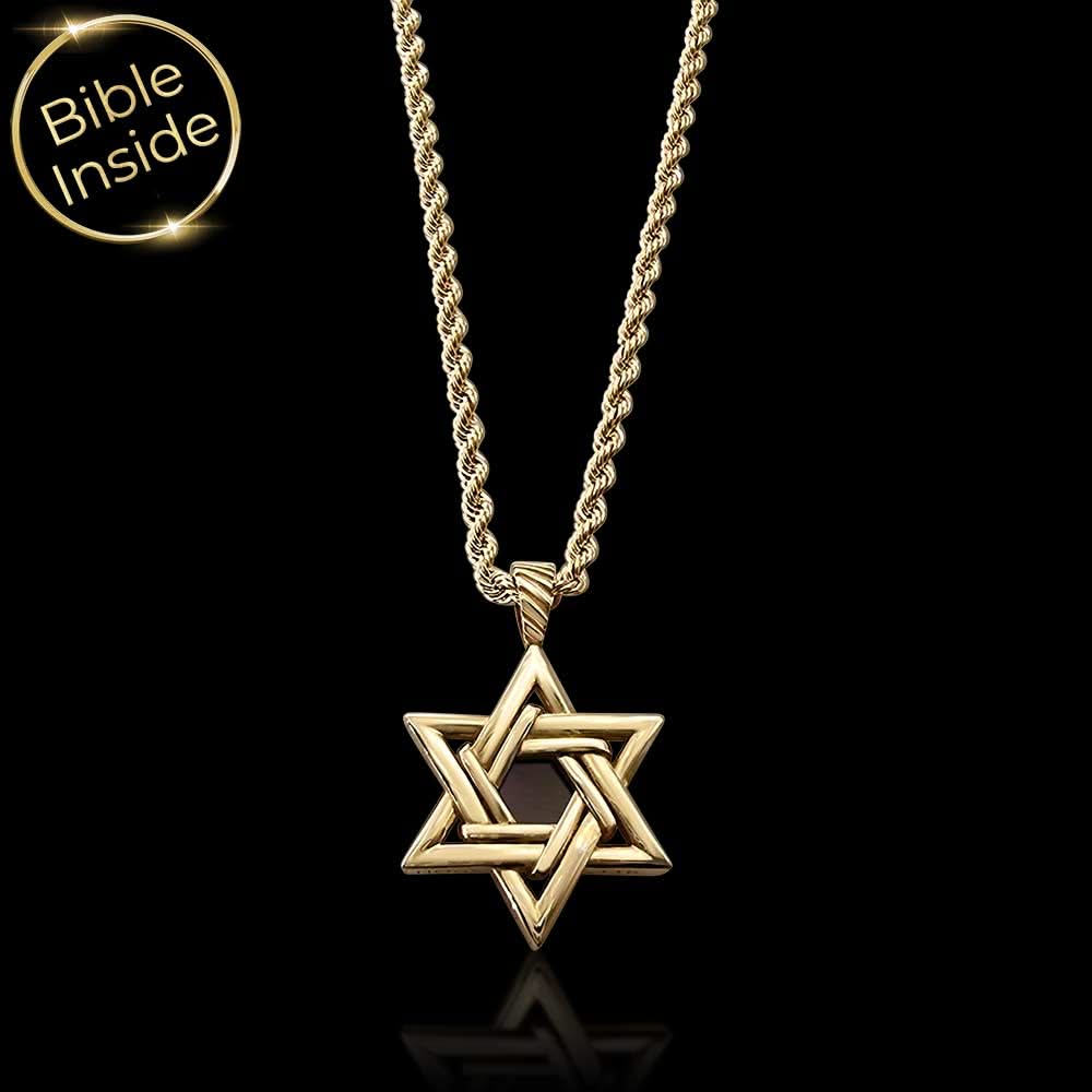 תליוני מגן דוד לגבר עם התנך השלם | ננו תכשיטים
