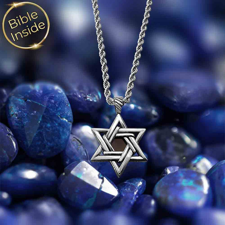 תליונים לגברים מגן דוד עם התנך השלם | ננו תכשיטים
