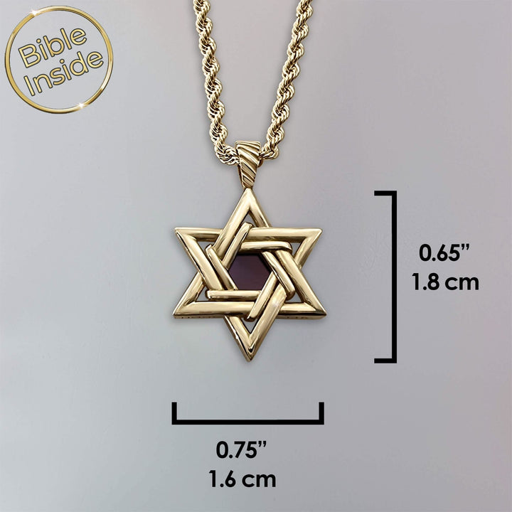 מתנה לחתונת הזהב – תליון עם תנ"ך משובץ בפנים
