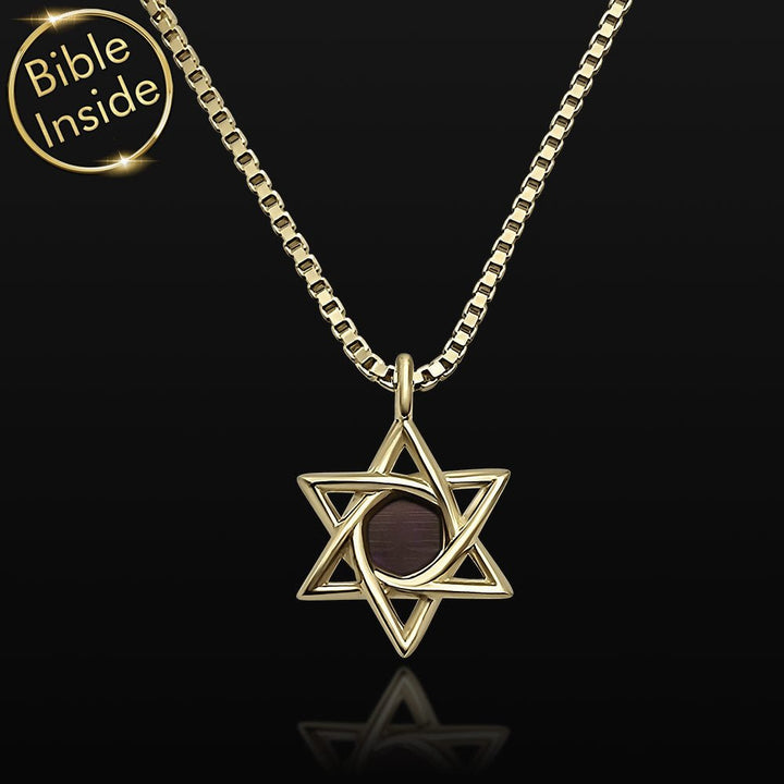 תליון מגן דוד זהב תלת-ממדי לנערה כמתנה מקורית לבת מצווה