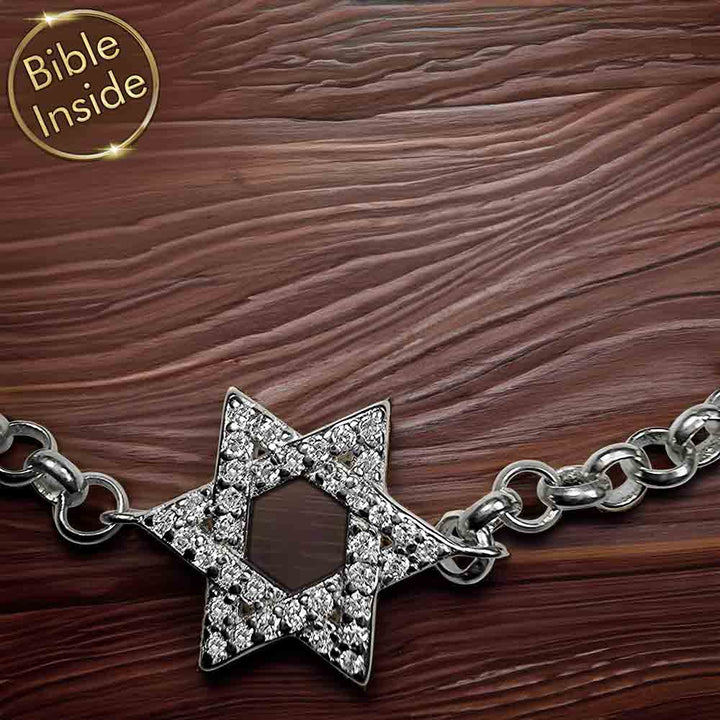 צמיד עם ספר תנך עם כל 24 סיפרי התנ"ך | ננו תכשיטים