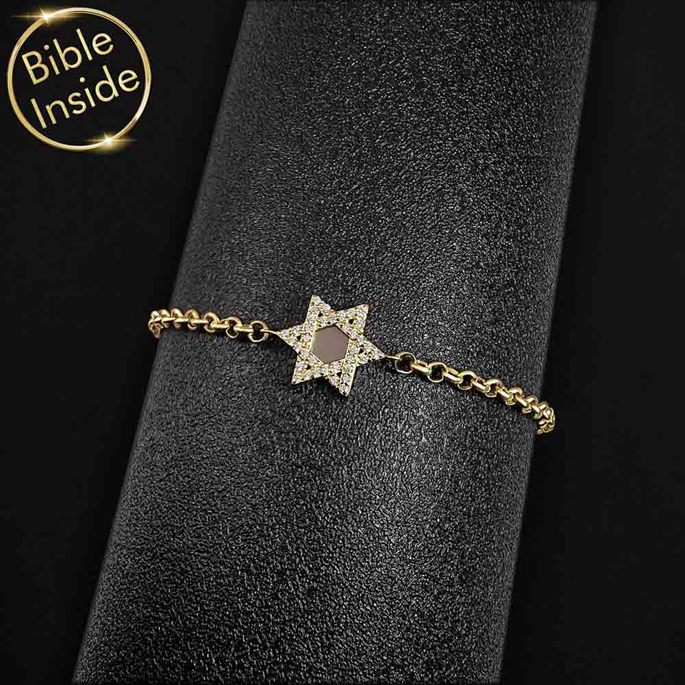 ננו תנך צמיד זהב עם כל 24 סיפרי התנ"ך | ננו תכשיטים