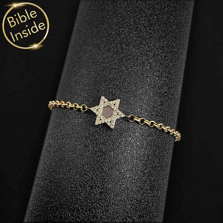 ננו תנך צמיד זהב עם כל 24 סיפרי התנ"ך | ננו תכשיטים