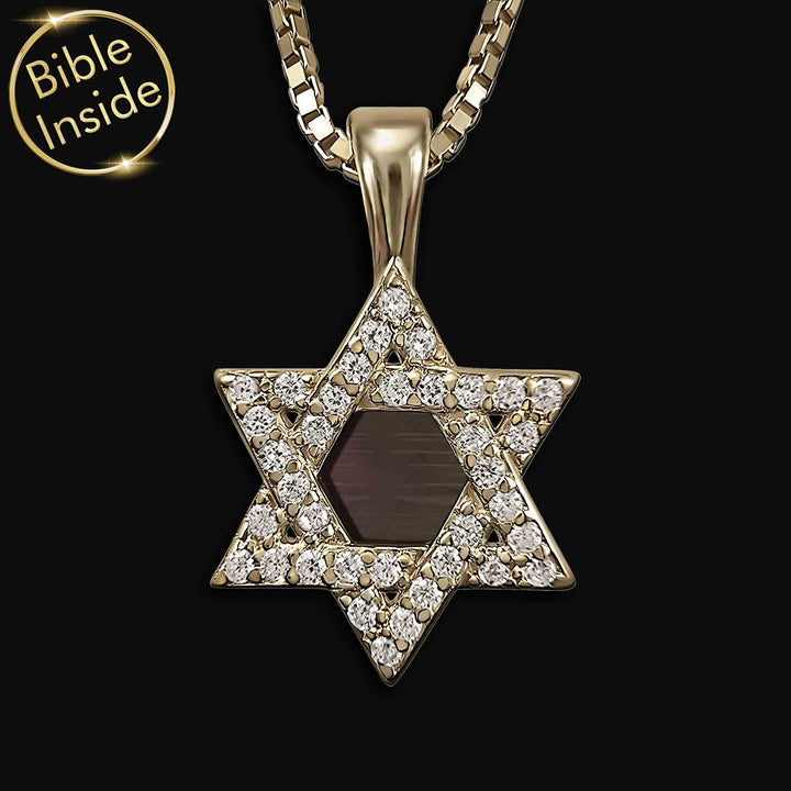 שרשרת תנך לאישה זהב עם כל 24 סיפרי התנ"ך | ננו תכשיטים