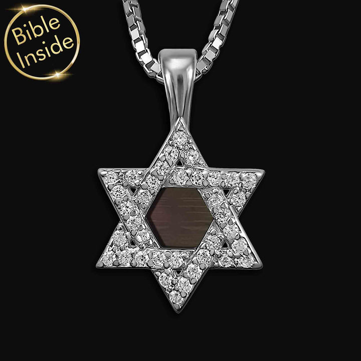 תליונים מגן דוד עם כל 24 סיפרי התנ"ך | ננו תכשיטים