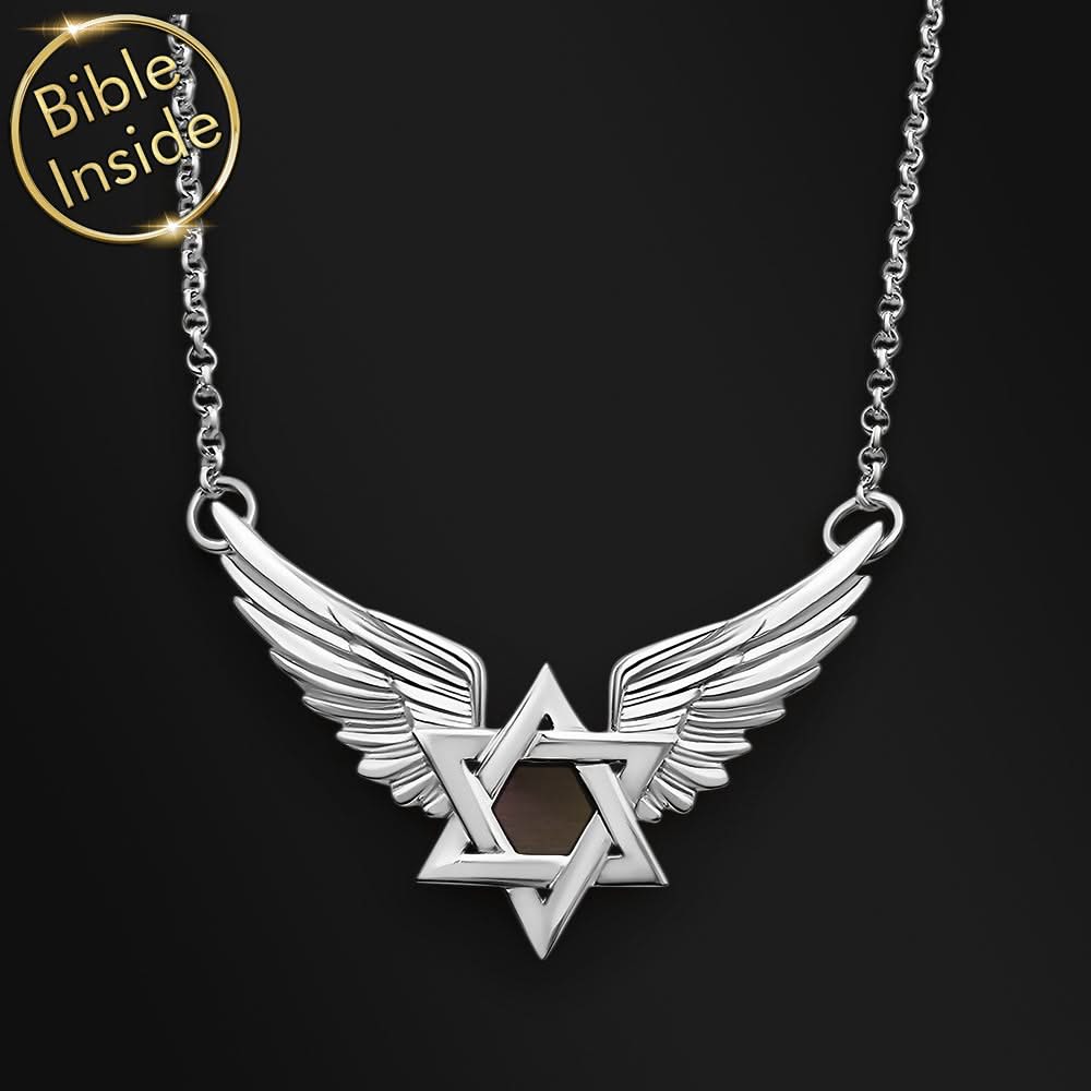 תכשיטי זהב לבן עם התנך עם כל תורה נביאים וכתובים | ננו תכשיטים