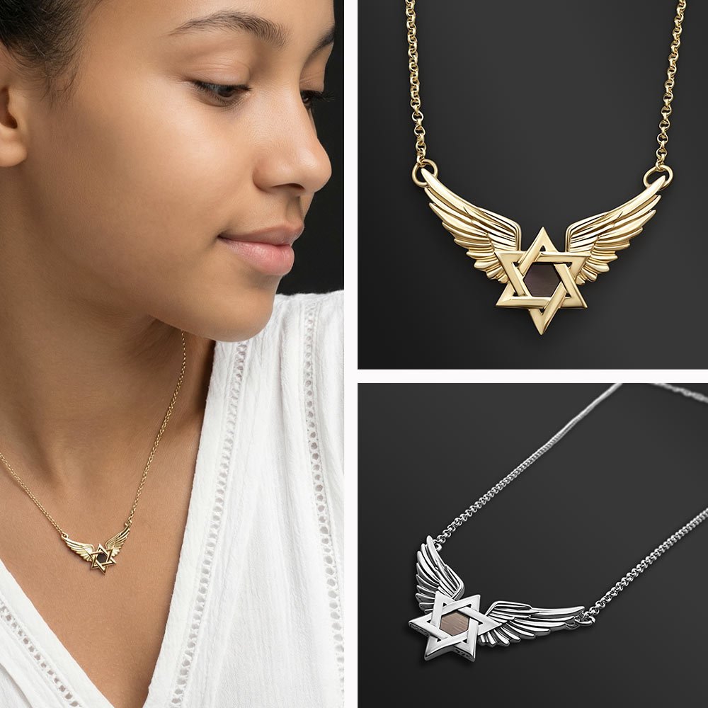 רעיונות מקוריים לבת מצווה — תליון כנפיים עם ננו תנ"ך מבית שלמא