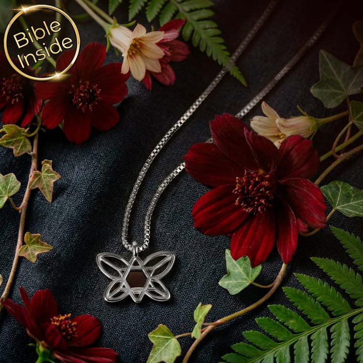 שרשרת זהב לבן 14 קראט לבת מצווה - מגן דוד לבנות