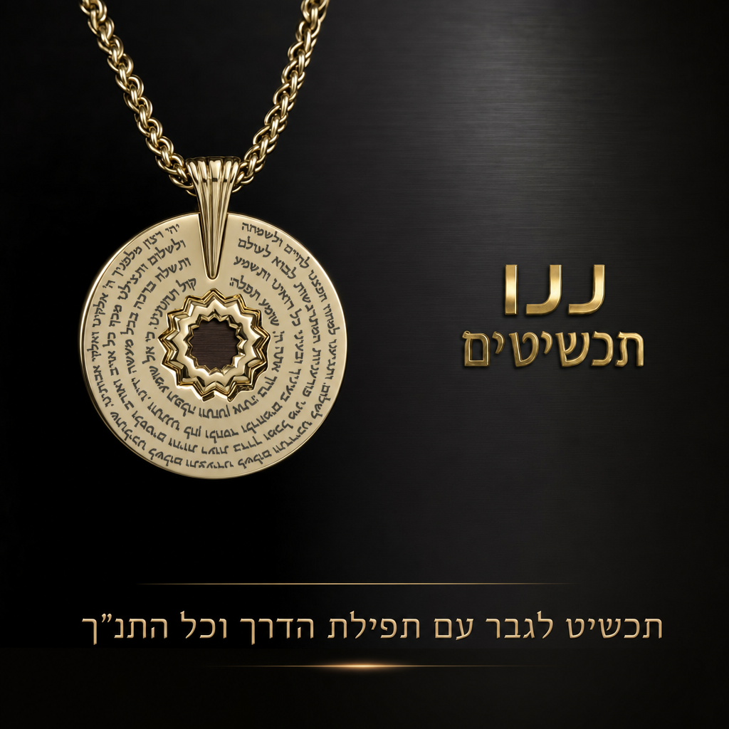 שרשרת ננו תנך לגבר בגימור זהב, חזקה ועמידה