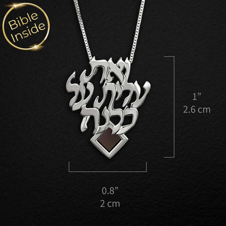 שרשרת לאמא מכסף סטרלינג עם המשפט ואת עלית על כולנה
