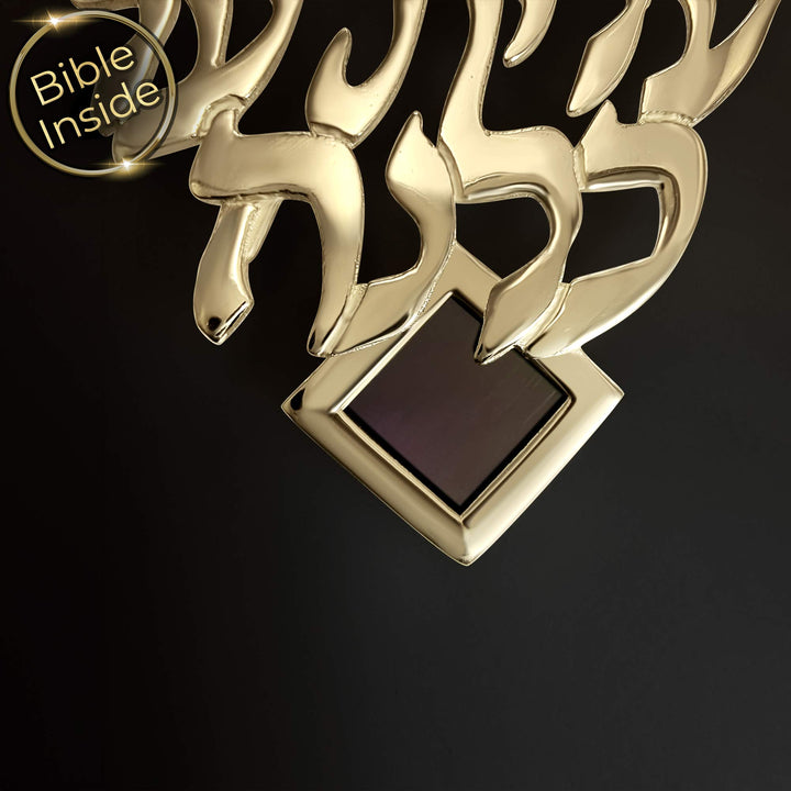 תליון "ואת עלית על כולנה" עם ננו תנ״ך משובץ בעבודת יד