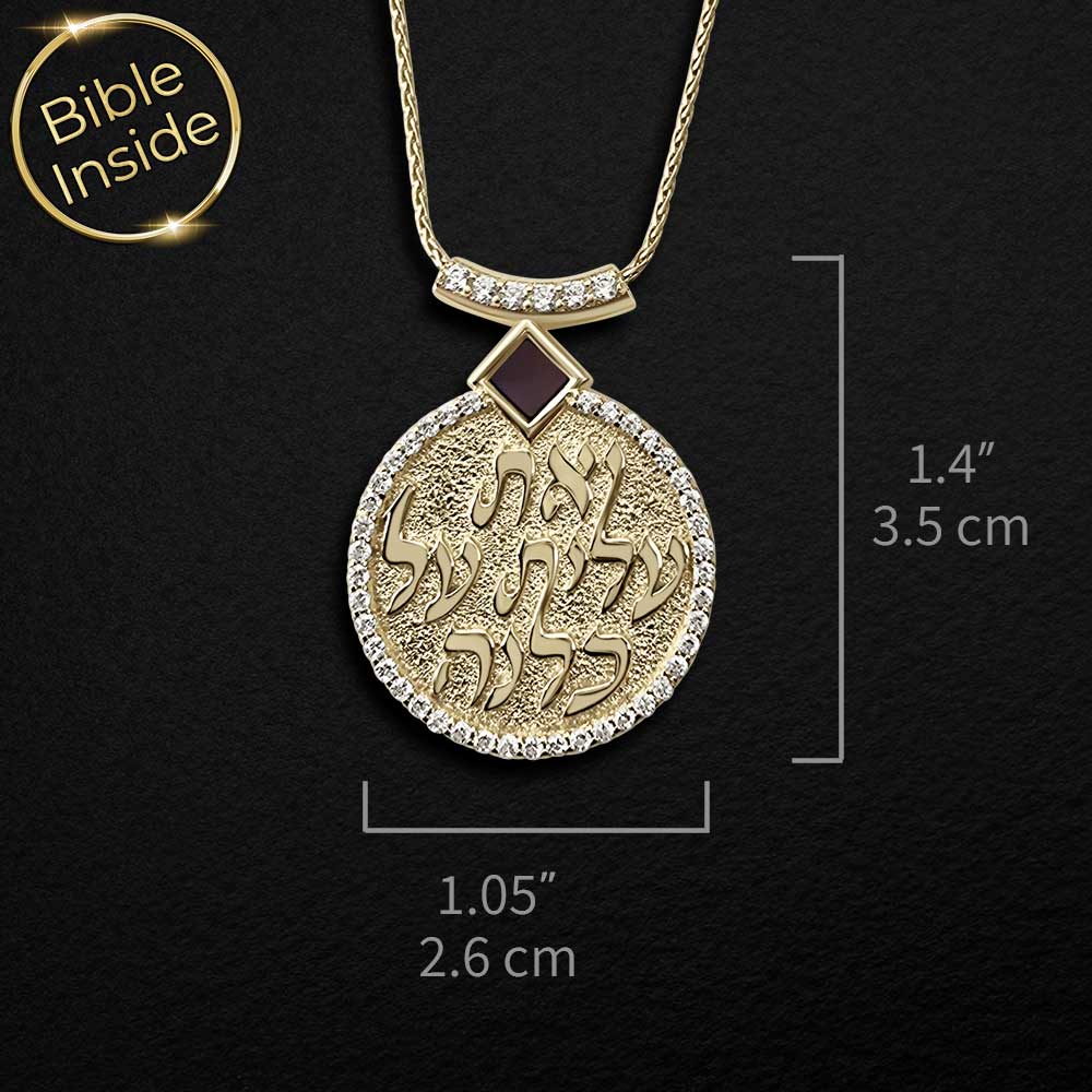 שרשרת ואת עלית על כולנה זהב עם כל התנ"ך משובץ | ננו תכשיטים