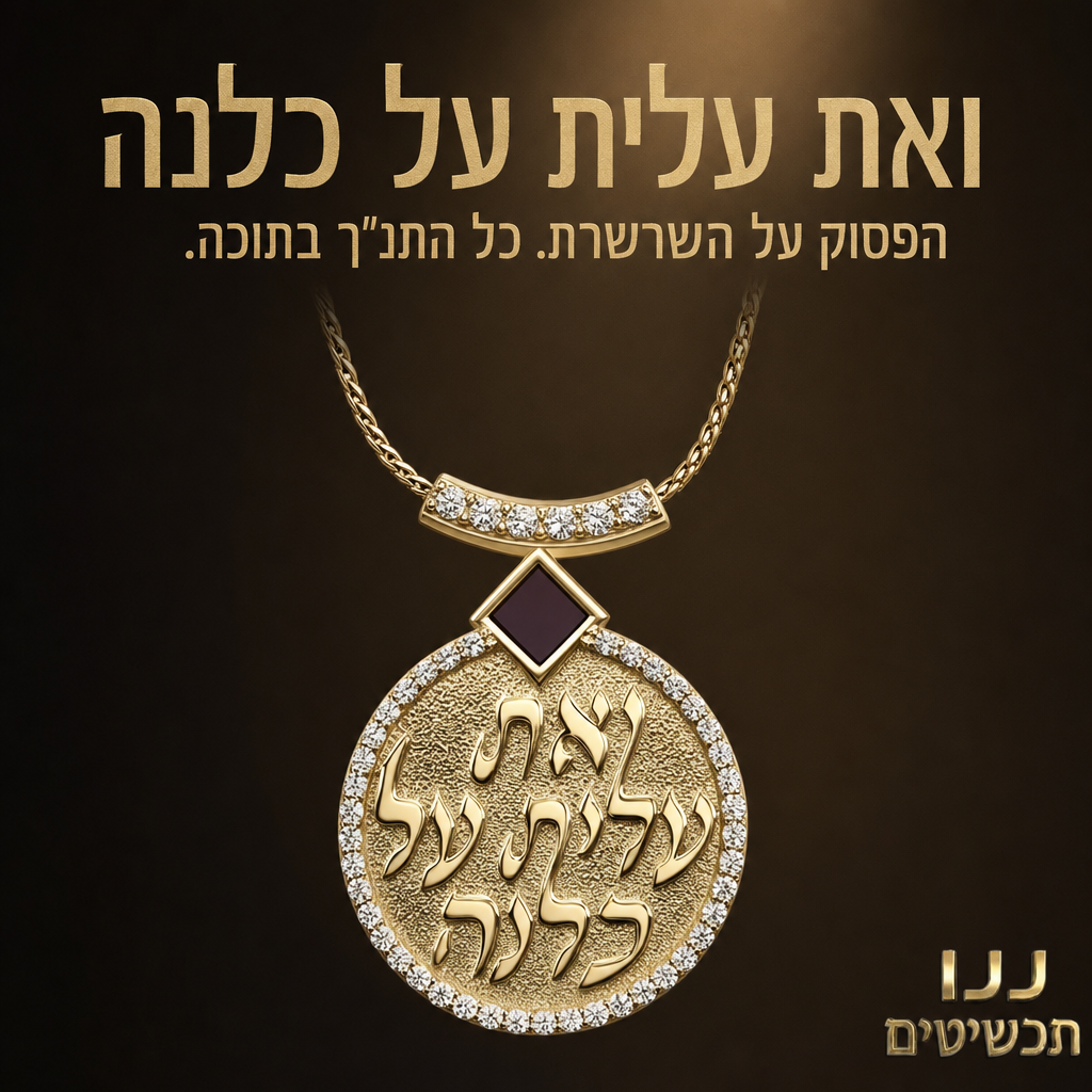 מתנה לאישה לטו באב - שרשרת ואת עלית על כולנה מזהב אמיתי