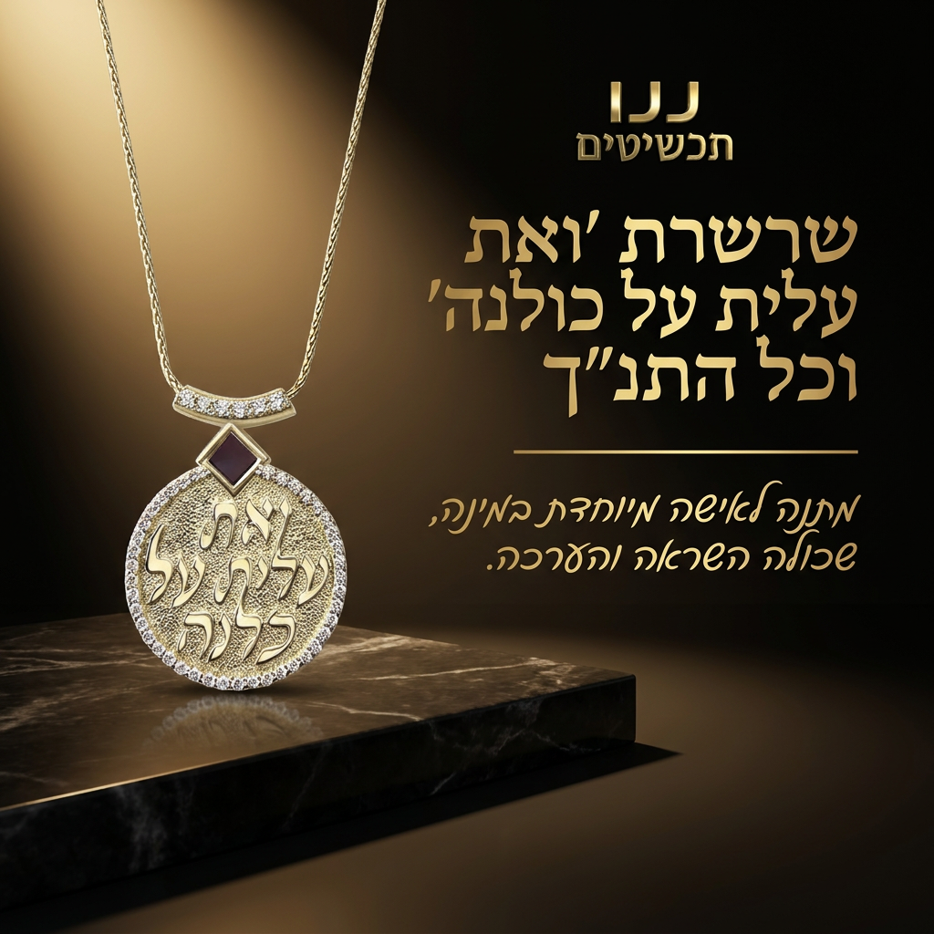 ננו תכשיטים מציגה מתנה לטו באב לאישה  שרשרת זהב