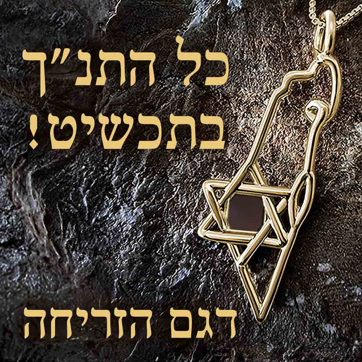 מגן דוד תליון עם כל 24 סיפרי התנ"ך | ננו תכשיטים