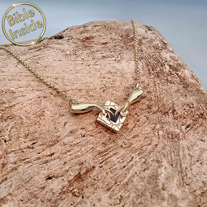שרשרת זהב 14 K עם התנך: תליון 'הבריאה' - ננו תכשיטים