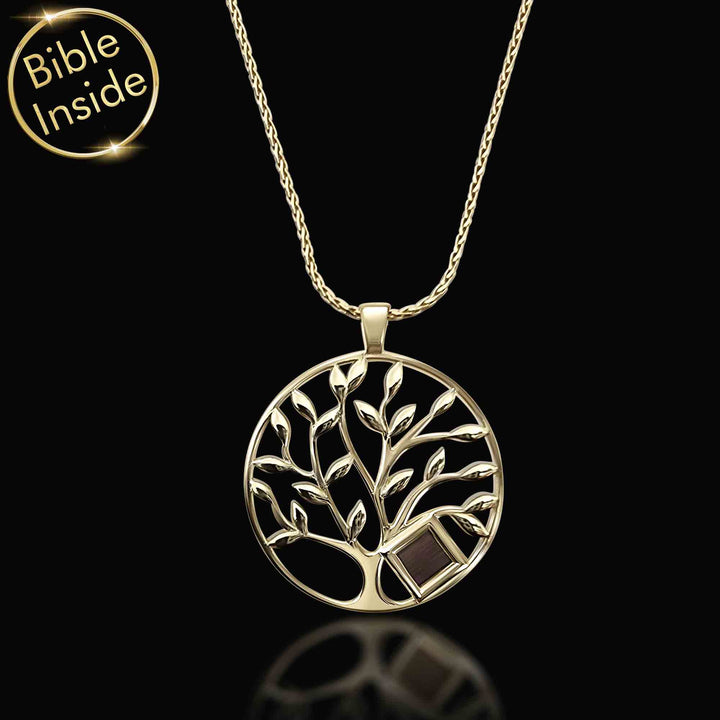 שרשראות זהב ננו תנך | עץ החיים עם כל התנ"ך | מיי ננו תכשיטים