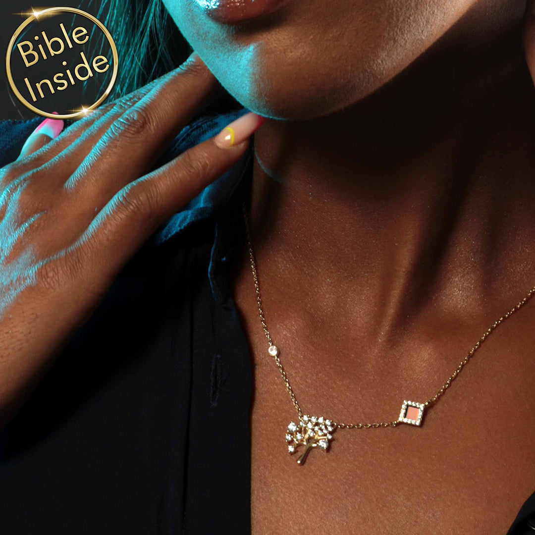 תכשיט תנ"כי עדין - עץ החיים עם ננו תנ"ך מבית ננו תכשיטים