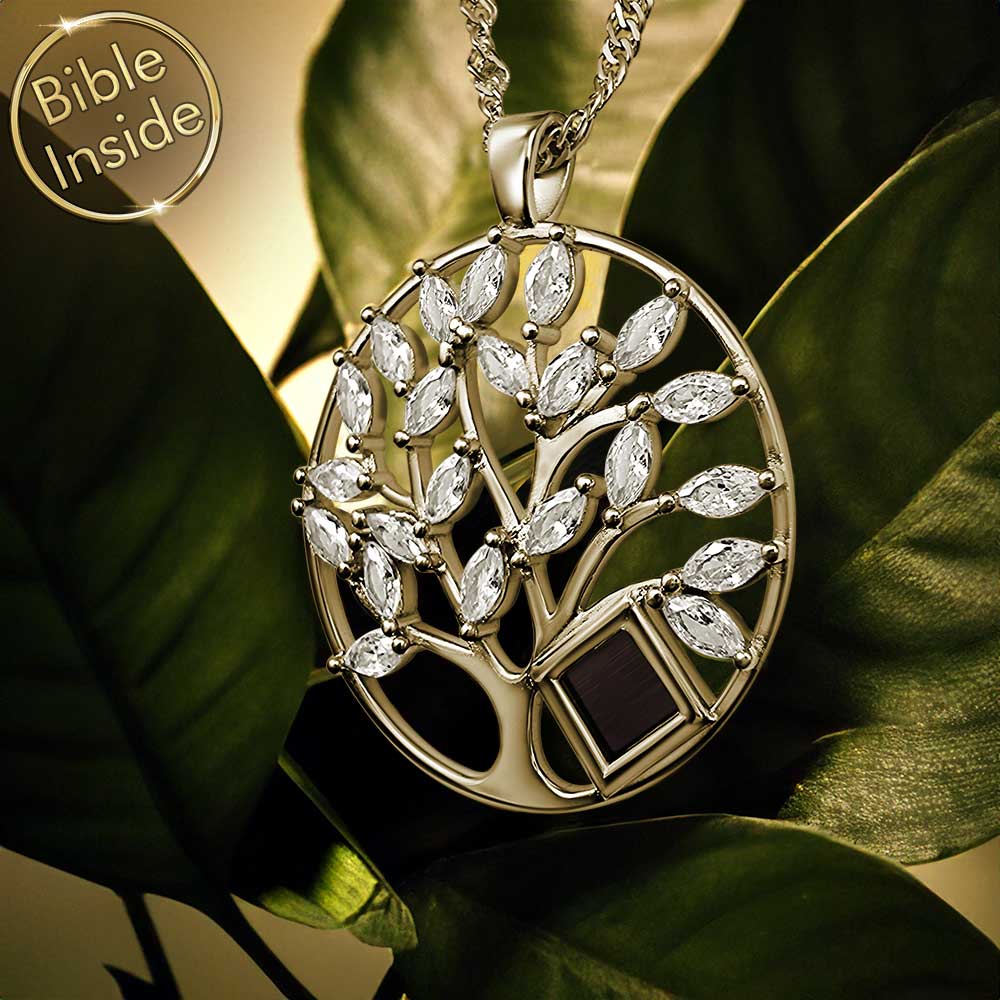 תליונים עם ננו תנך לאישה עם כל 24 סיפרי התנ"ך | ננו תכשיטים