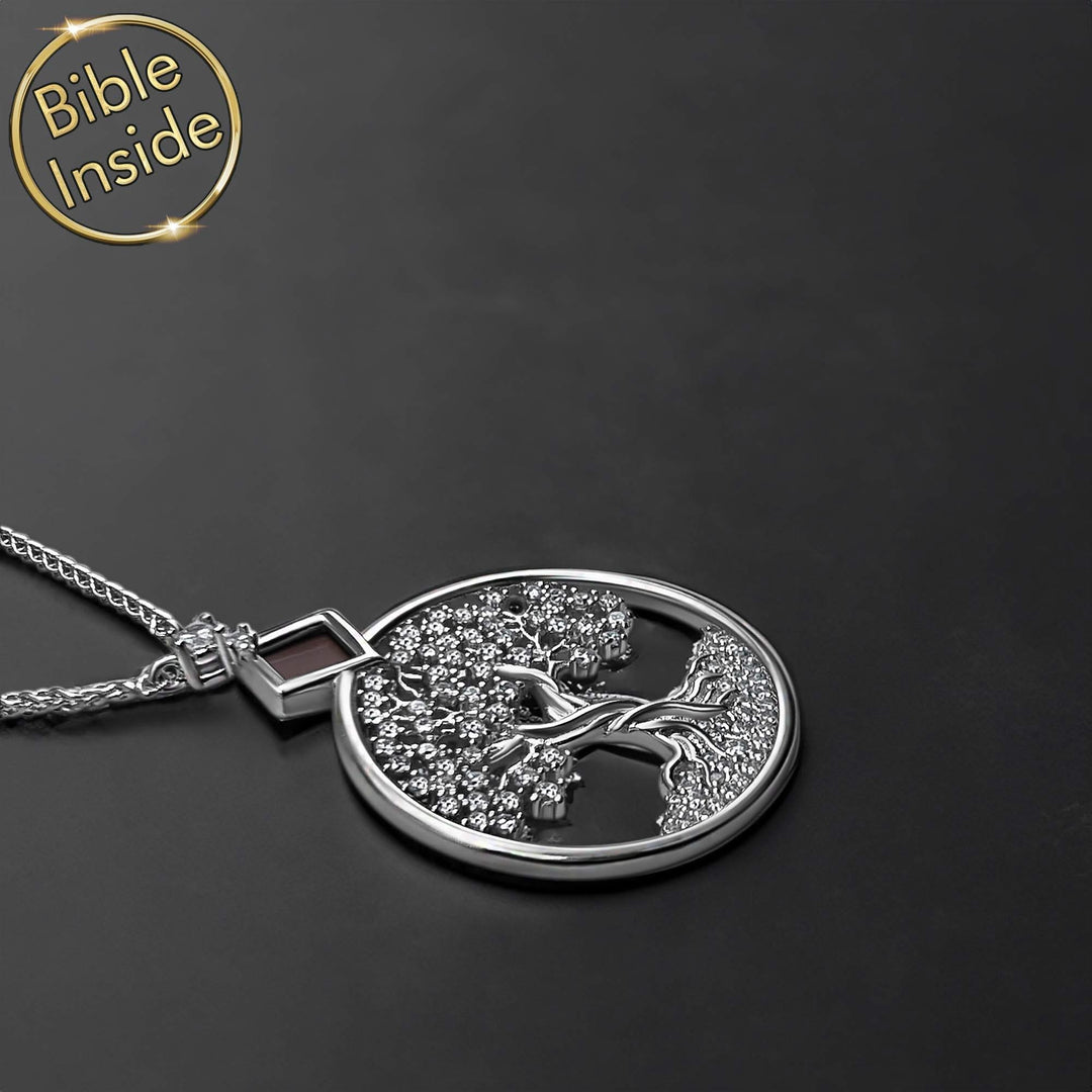 משפטים מעוררי השראה | תליון עץ החיים עם כל 24 סיפרי התנ"ך | ננו תכשיטים