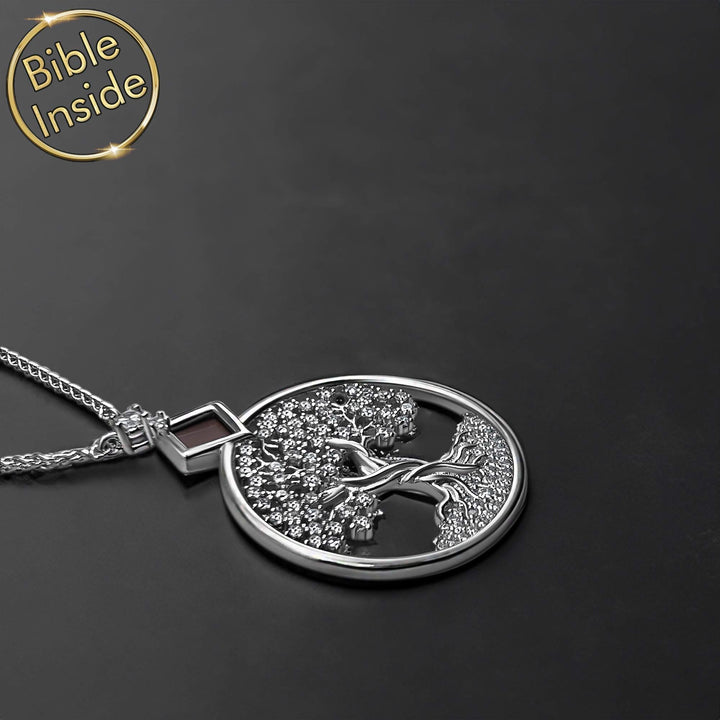 משפטים מעוררי השראה | תליון עץ החיים עם כל 24 סיפרי התנ"ך | ננו תכשיטים