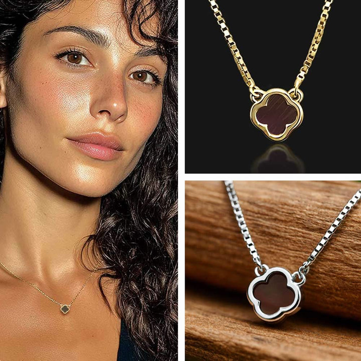 שרשרת תנך עם תליון תלתן מזהב – תכשיט יהודי מינימליסטי