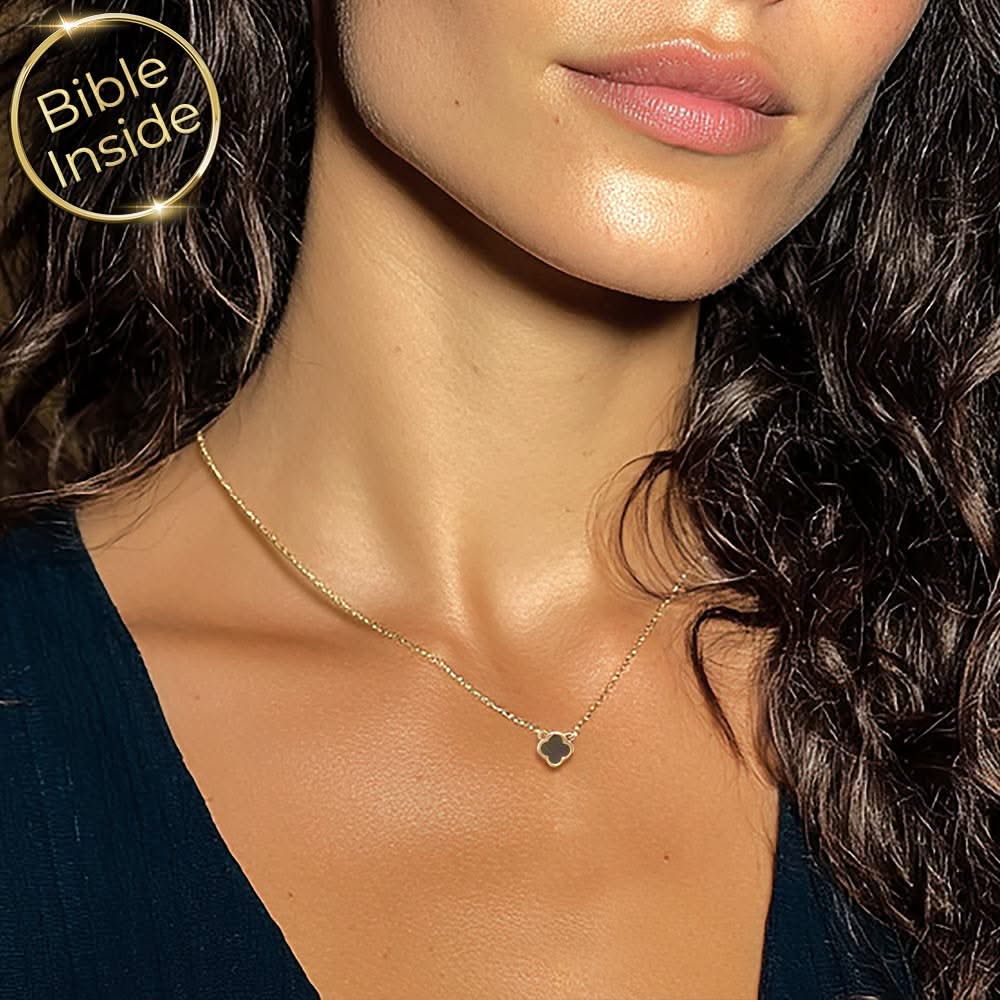 שרשרת תנך לנשים עם תליון תלתן אלגנטי – תכשיט אמונה