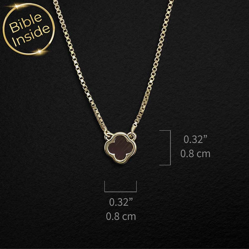 תליון תנך תלתן פשוט מזהב 14 קראט – עיצוב נצחי