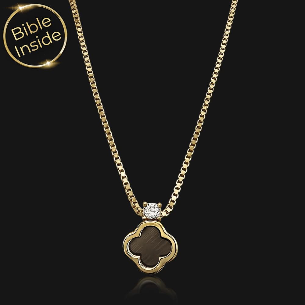 תכשיט עם התנך – תלתן זהב עם זירקוניה – ננו תכשיטים

