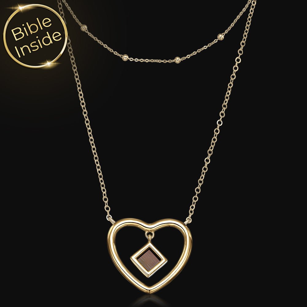 שרשרת שכבות עדינה לנערה עם שבב ננו תנ"ך כתכשיט לבת מצווה