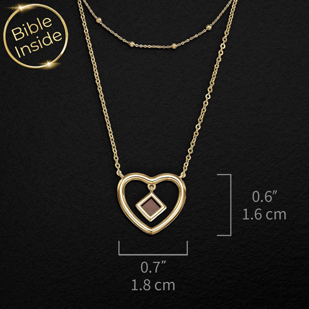 שרשרת בת מצווה עם משמעות – שכבות לב כפול ואלגנטי לנערה מבית שלמא