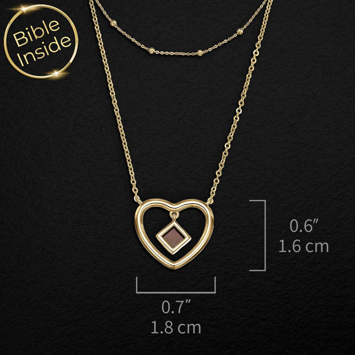 שרשרת בת מצווה עם משמעות – שכבות לב כפול ואלגנטי לנערה מבית שלמא