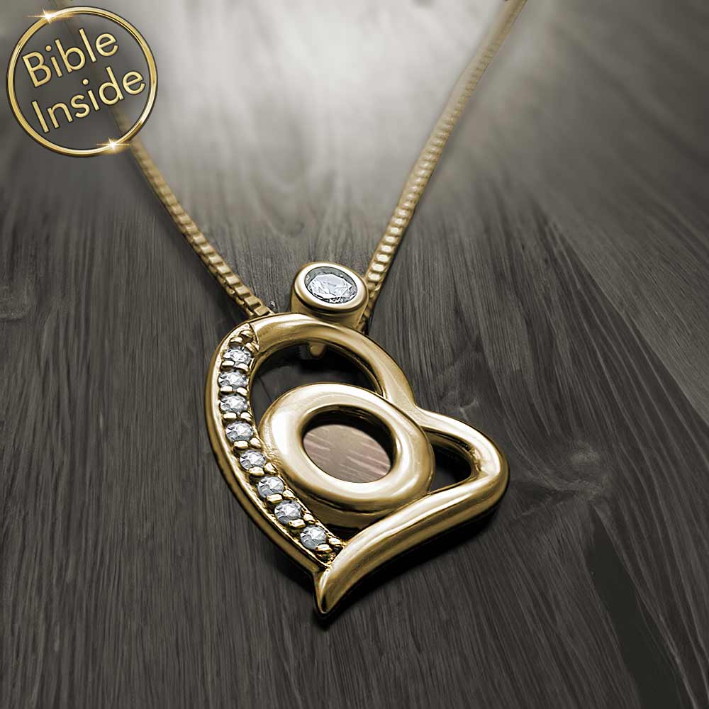 שרשרת זהב לב - כל 24 סיפרי התנ"ך בתכשיט לאישה | ננו תכשיטים