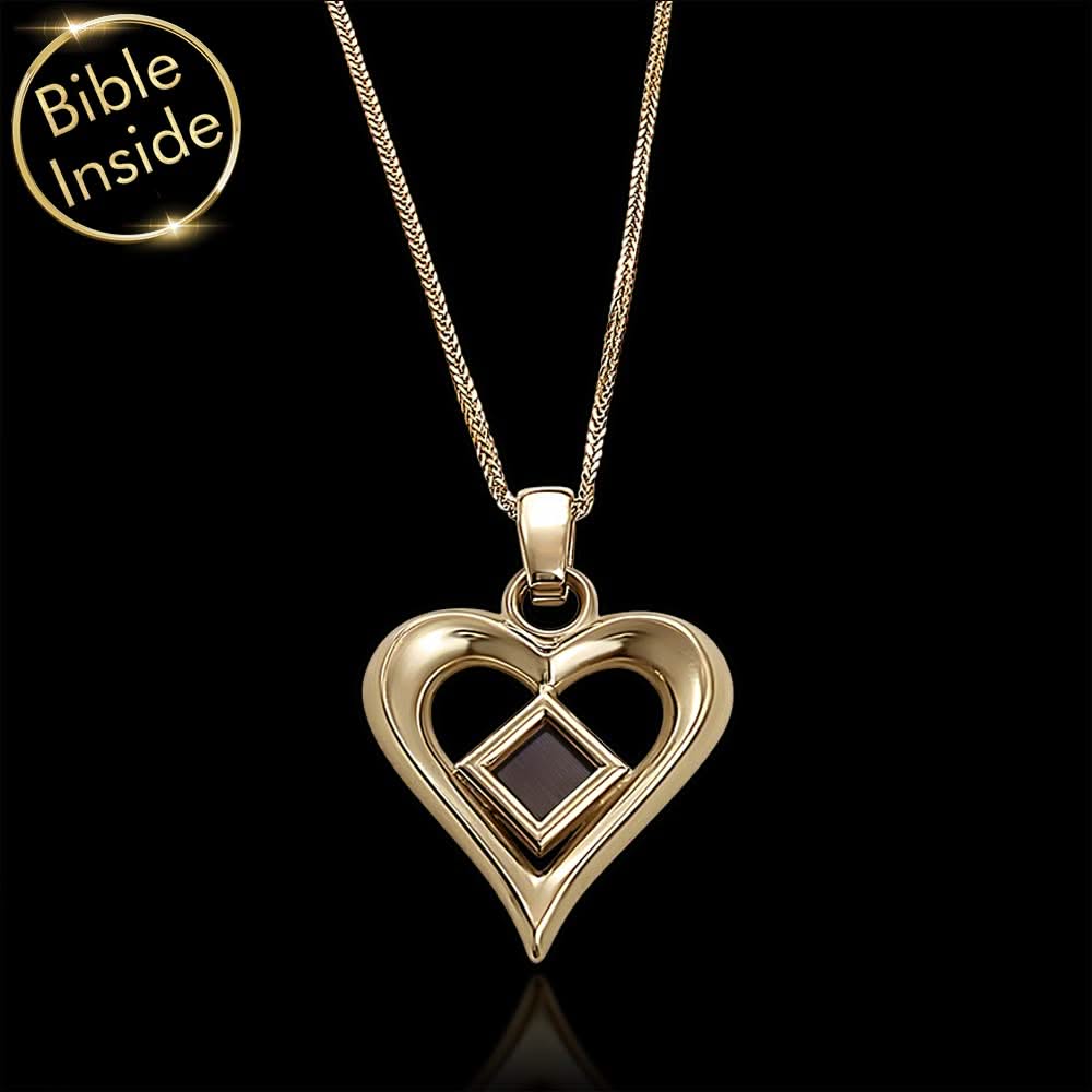 מתנות לולנטיין דיי לאישה - שרשרת לב עם כל 24 סיפרי התנ"ך | ננו תכשיטים