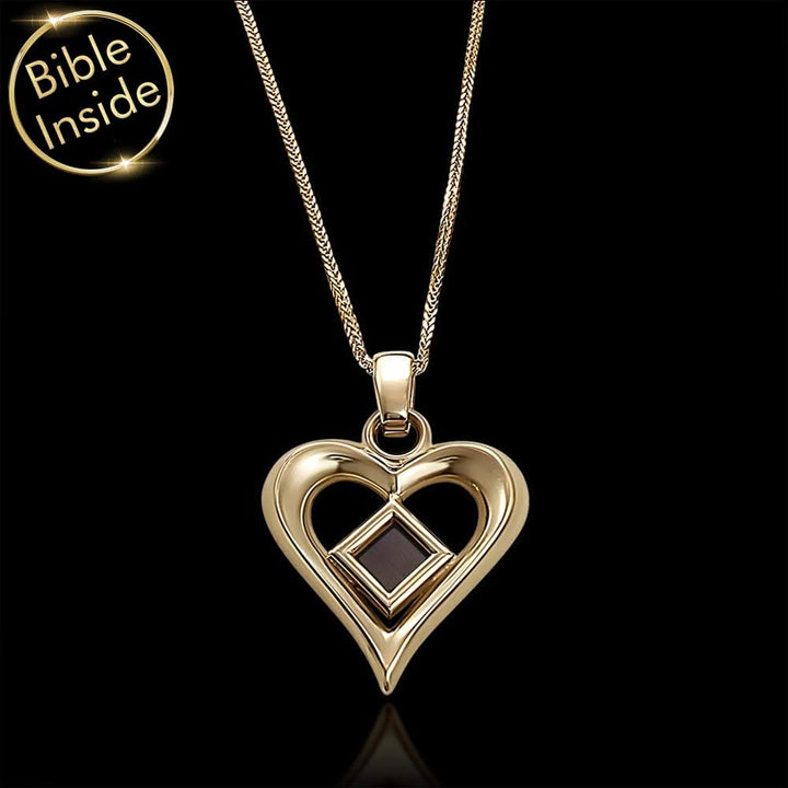 מתנות לולנטיין דיי לאישה - שרשרת לב עם כל 24 סיפרי התנ"ך | ננו תכשיטים