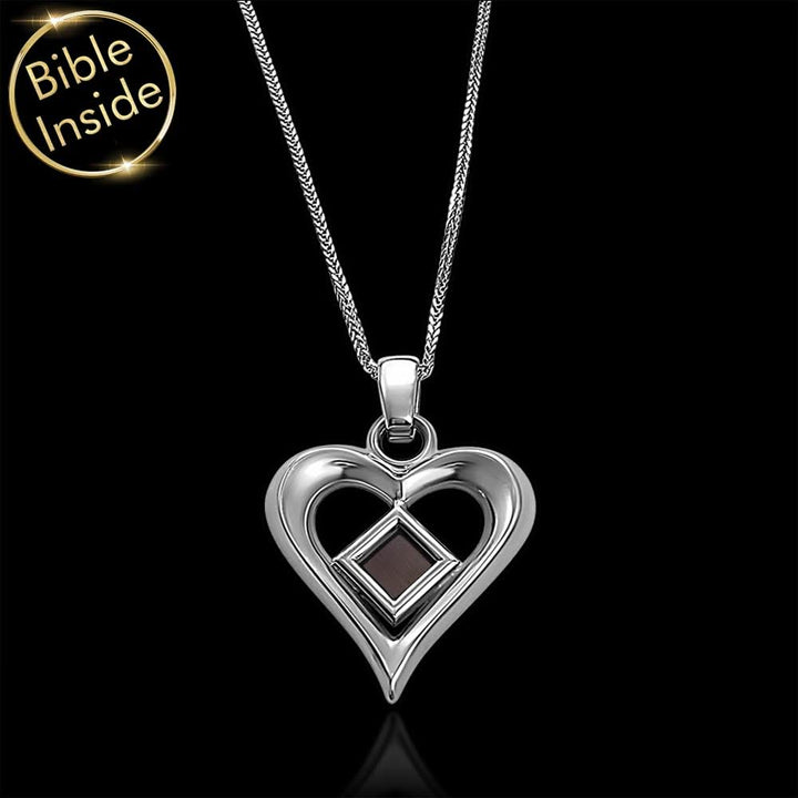 מתנה לולנטיין דיי לאישה - שרשרת לב עם כל 24 סיפרי התנ"ך | ננו תכשיטים