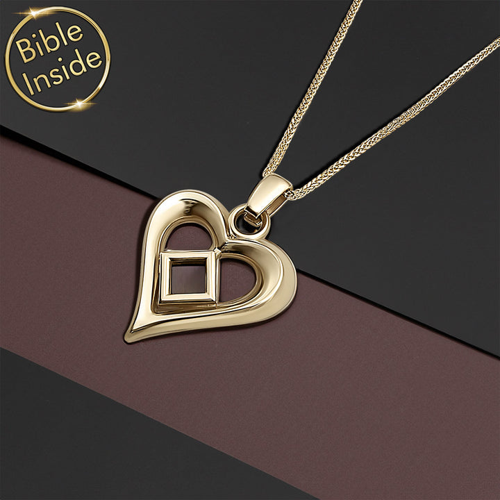 רעיון למתנה לחג הפסח – תליון לב מעוצב וננו תנ"ך