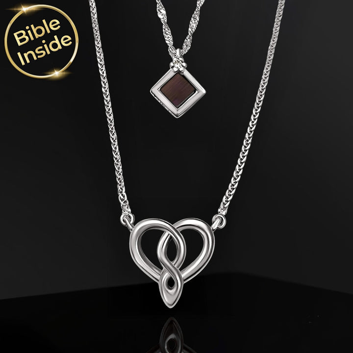 שרשראות זהב לבן לנשים עם התנך | 24 סיפרי התנ"ך בחריטה | ננו תכשיטים