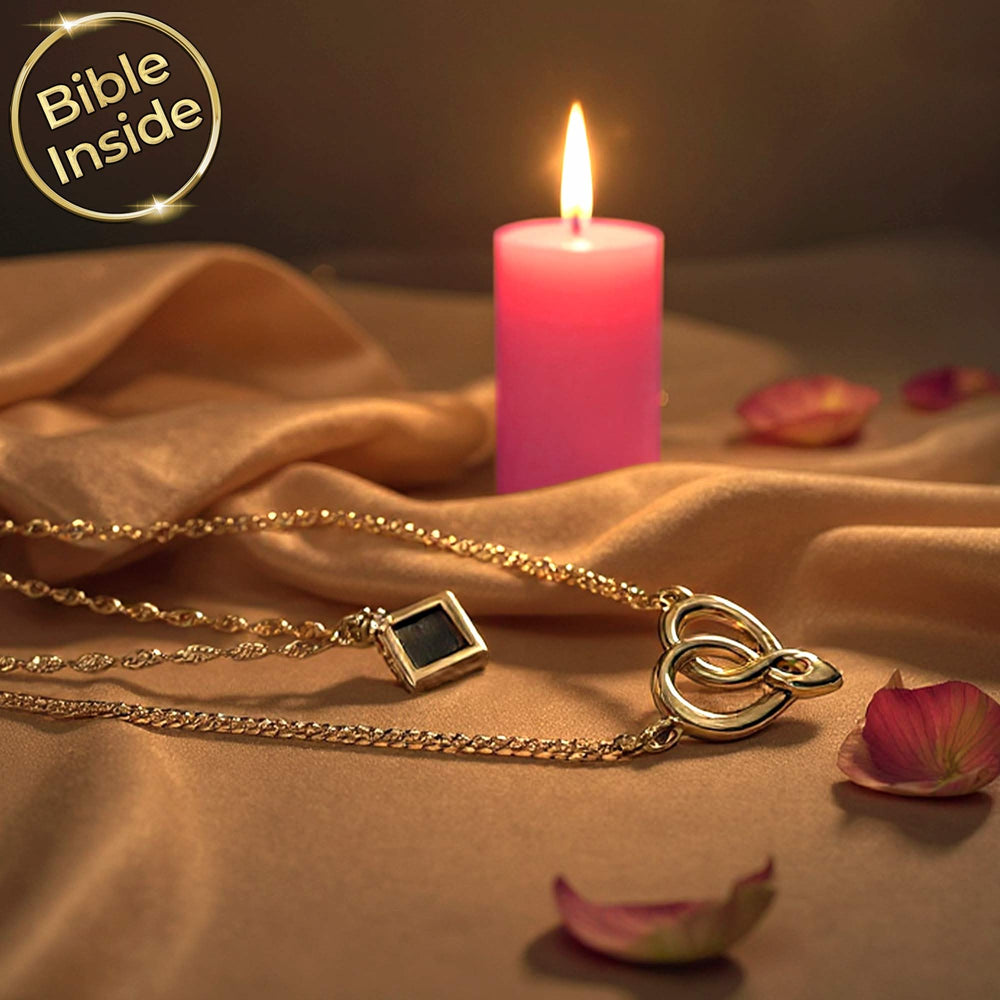 שרשראות זהב לנשים עם התנך | 24 סיפרי התנ"ך בחריטה | ננו תכשיטים